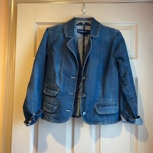 Women's Bandolinoblu Blue Denim‎ Jacket, Size Medium